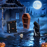 Figurines miniatures en résine en gros pour Halloween : squelette, fantôme, ornement de canapé, micro-paysage, artisanat de décoration DIY pour la maison et le bureau