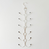 DS4627 porte-écharpe peu encombrant Hijab Rack organisateurs de placard pour châle ceinture écharpe organisateur avec 360 crochet pivotant écharpe cintre