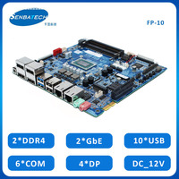 V1605B Carte système intégrée 2 Lan DDR4 Max 32GB 6 COM 10 USB M.2 SATA3.0 AMD NUC Mini ITX Carte mère industrielle