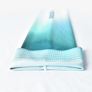 Manchons de protection solaire anti-UV légers en soie glacée pour activités de plein air, unisexe adulte, cyclisme, course, randonnée, conduite, motif bleu et blanc - Product Image 1