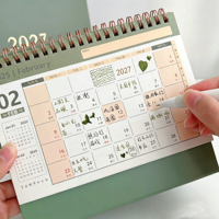 Calendrier de bureau minimaliste 2027 - Planificateur mensuel créatif et suivi des habitudes quotidiennes pour étudiants et employés de bureau