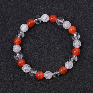 Bracelet perlé 8 mm en <span class=keywords><strong>pierre</strong></span> <span class=keywords><strong>de</strong></span> <span class=keywords><strong>lave</strong></span> noire scintillante, fait main, pour hommes et femmes – Vente chaude - Product Image 2
