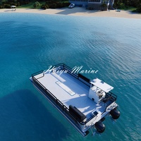 2022 Offre Spéciale nouveau design 2 x moteurs en aluminium ponton bateau catamaran ferry bateau
