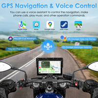 Système de montage stéréo LCD compatible Harley Carpuride avec USB et TV HD, Carplay sans fil portable, radio de moto étanche IP67