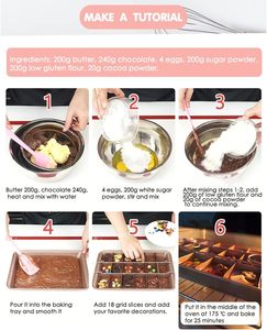 <span class=keywords><strong>Moule</strong></span> à brownies avec séparateurs, 18 compartiments, en acier au carbone, avec poignées, pour la cuisson au four, <span class=keywords><strong>moule</strong></span> à gâteau, <span class=keywords><strong>moule</strong></span> à muffins - Product Image 4