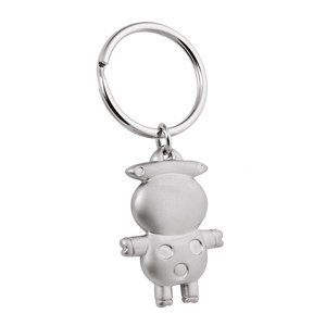 Portachiavi in Metallo Personalizzato a Forma di Mucca in Stile Satinato, Lega alla Moda con Stampa in Smalto Duro, Logo Personalizzato e Portachiavi Regalo - Product Image 2
