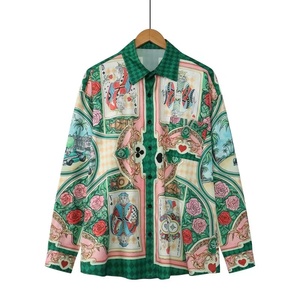 Người đàn ông của Hawaii dài tay áo sơ mi in nút xuống áo sơ mi giản dị cho mùa xuân - Product Image 3