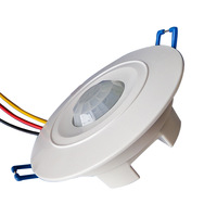 Saklar Lampu Sensor Gerak Plafon TUODI 12V/220V PIR, Rating IP21, Beban 800W, Sudut Sinar 120°, Jangkauan 5-7m, Cocok untuk Lorong, Kamar Mandi, Pabrik