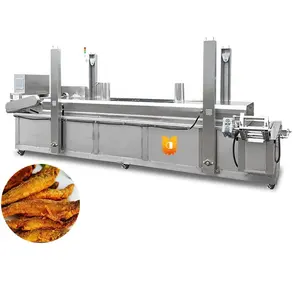 Automatic Conveyor Belt Bread Small French Fries Falafel Groundnut Fryer Bugles Chips Making Frying Machine In Nigeria Kenya