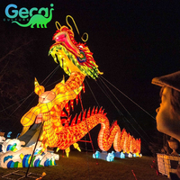 GECAI Chinese New Year Outdoor Laterne Show maßge schneiderte traditionelle Kultur Zodiac Dragon Lantern