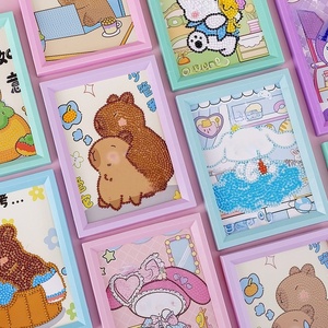 Kit de Peinture Diamant pour Enfants, Dessins Animés, Kits Numérotés en PU Saro, Cadre en Bois, Cadeau de Vacances DIY pour Filles - Product Image 2