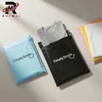 MOQ 100 pièces Sacs d'expédition en polyéthylène noir mat, sacs postaux express, sacs d'envoi pour vêtements