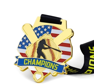 Medallas Deportivas Personalizadas de Metal con Cintas para Natación, Fútbol, Béisbol, Maratón, Medallas 3D para Finalistas - Product Image 1