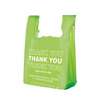 Sacs en PE transparents avec poignées, sacs à t-shirts réutilisables, sacs de courses pour supermarchés