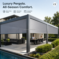 Luxe 3x6 Aluminium Jardin Pavilion Usine Direct Réglable Toit Terrasse Auvent Hard Top Extérieur En Métal Persienne Auvent