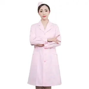 Ensemble deux pièces d'uniforme médical (médecin/infirmière) – Blouse blanche à col <span class=keywords><strong>Peter</strong></span> Pan ou demi-col unisexe - Product Image 1