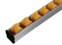 Rouleau de guidage Placon en alliage d'aluminium 40*35mm avec roues jaunes en 4000 mm pour rack de tuyauterie Lean