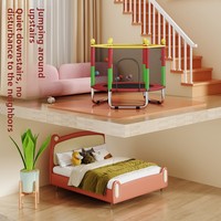 Trampoline intérieur épaissi antidérapant pour enfants, lit de rebond pour bébés, adultes et familles, idéal pour l'exercice physique