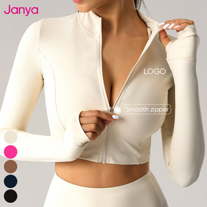 Chaqueta Deportiva Janya para <span class=keywords><strong>Mujer</strong></span>, Manga Larga, Cuello Alto, Cierre Completo, para Yoga, Ropa Deportiva, Transpirable, para Adultos - Product Image 5