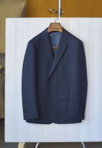 Мужской деловой костюм из 100% шерсти, с V-образным вырезом, полуфабрикат, класса люкс, цвет синий, модель 625 Mtm - Product Image 3