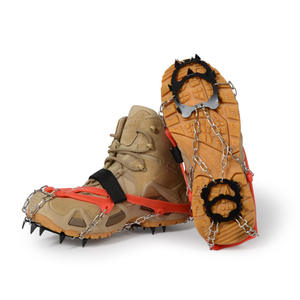 Crampons de randonnée à 12 dents en acier au manganèse orange, pointes antidérapantes pour la randonnée, équipement de survie en plein air - Product Image 3
