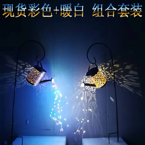 Solar Watering Can <b>Light</b> <b>Led</b> Outdoor Garden Lawn Stake With Solar Panel Waterproof Projector Lamp - Product Image 3