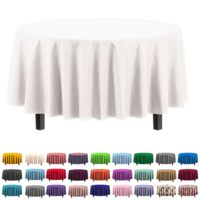 Hôtel 108 120 132 pouces nappe ronde couleurs unies polyester couverture de table ronde pour événements fête banquet mariage