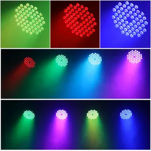 HongHe Led 54*3W RVB 3 en 1 DMX 512 Par peut DJ lumières pour Disco Party Club Bar DJ spectacle équipement d'éclairage de scène