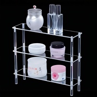 Étagère de présentation en acrylique transparente sur mesure de 30 cm de large à 3 niveaux pour flacon de parfum, comptoir de boutique, présentoir en acrylique détachable
