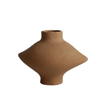 Vase décoratif en céramique brossée de style campagnard américain, pour hôtel, bureau de vente, hall, salle d'exposition, bibliothèque