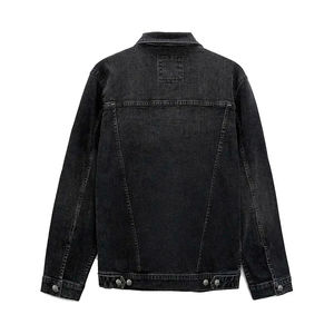 Veste en jean décontractée pour homme de haute qualité populaire Hiver Haute rue Respirante Coupe-vent à capuche 100% coton Grande taille - Product Image 3