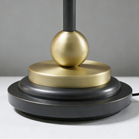 Lampe de table LED en laiton noir, style minimaliste classique antique, abat-jour décoratif pour lecture, lampe de chevet en métal