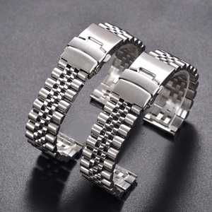 Bracelet de montre JAETIUM en acier inoxydable avec fermoir solide, bracelet de montre Jubilee remplaçable pour montre, bracelet en métal - Product Image 6