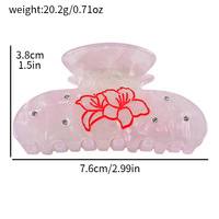 Pince à cheveux pour femme haut de gamme en acétate, nœud papillon, ambre lotus, couleur personnalisée, faite à la main, imperméable, Nouveauté 2025, style requin simple britannique