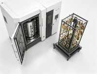 Ligne de production de revêtement PVD par pompage sous vide AsiaLink PLC pour acier inoxydable, céramique, plastique, revêtement décoratif