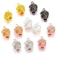 Accessoires de bijoux DIY : Fermoirs magnétiques en alliage électroplaqué en forme de rose pour bracelets, colliers, écharpes et cravates en soie