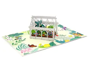 Liif Mother's Day 3D Greenhouse Pop Up Card Paper Invitation For All Occasions-for Birthday And Thank You Events
