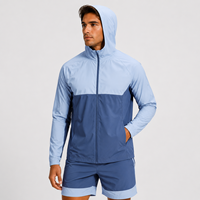 Ensemble veste et short en nylon léger pour homme OEM, respirant, séchage rapide, vêtements de sport pour la course à pied, l'entraînement, les activités de plein air, fournisseur de vêtements de fitness