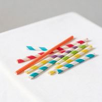 Pailles en papier plates à trois trous, personnalisées, jetables, biodégradables, pour boissons chaudes, avec emballage individuel