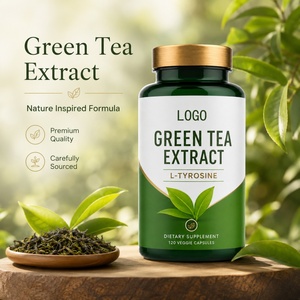 Nouvelles capsules d'extrait de thé vert à 98 % avec L-Tyrosine et EGCG, concentré riche en polyphénols antioxydants, 120 capsules pour la santé - Product Image 4
