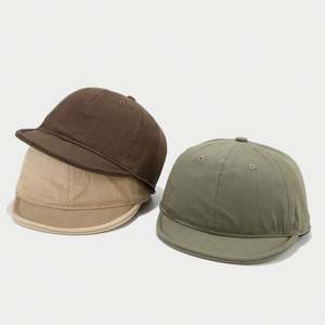 Gorra de béisbol vintage de estilo urbano deportivo para mujer, de tela suave, personalizada, con visera corta, con logo, a la moda, lavada, para parejas, estilo utilitario. - Product Image 1