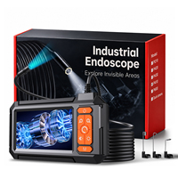 Caméra endoscopique avec écran IPS 4,3 pouces, câble semi-rigide, étanche IP67, caméra d'inspection de tuyaux à LED pour réparation CVC, en stock