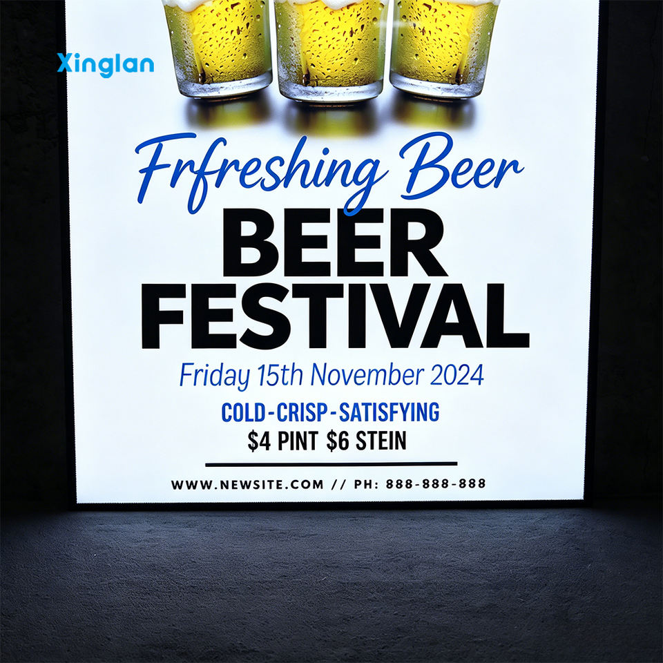 Menu LED Light Box Display, Slim Portable Ultra-Thin Light Box, Backlit ...