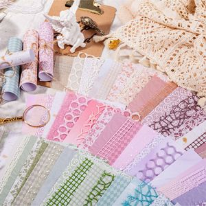 15Pcs Creative Mixte Spécial Matériel Papier Gaze Maille Creux Journal Décoration Bloc-Notes Scrapbooking Fond Papier - Product Image 1