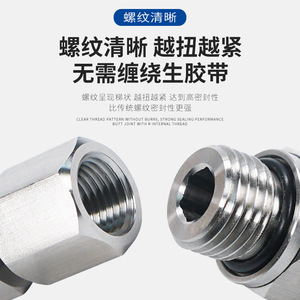 Conectores Neumáticos Ngs Hardware Hjb G1m G2m G4m S de Acero Inoxidable para Mangueras de Aire para Uso Industrial - Product Image 5