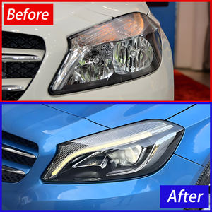 Luces delanteras de coche para Benz <span class=keywords><strong>A45</strong></span> A180 A200 W176 2013-2018 montaje de faros automáticos actualización accesorios de lente de proyector LED dinámico - Product Image 3