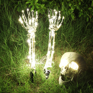 Decoración para Fiestas al Aire Libre, Jardín, Patio, Cementerio, Casa Embrujada, Huesos de Esqueleto Realistas, Estacas Decorativas de Esqueleto para Halloween - Product Image 3