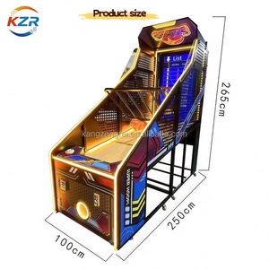 เครื่องยิงบาสเก็ตบอลแบบหยอดเหรียญสำหรับถนนการค้า  เกมอาร์เคดพับได้ บรรเทาความเครียด หรูหราสำหรับผู้ใหญ่และเด็ก - Product Image 3