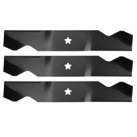 Lame de tondeuse à gazon de 18-1/2 po pour plateau de 54 po, remplace les références 187254, 187256, 532187256, 532187254, 574292401, pièces à trou central étoilé 5 points, lot de 3