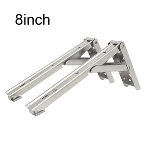 RheTech, soporte de ángulo plegable triangular blanco de 8-14 pulgadas, rodamiento duradero, herrajes <span class=keywords><strong>para</strong></span> muebles montados en la pared, <span class=keywords><strong>soportes</strong></span> de estante ajustables - Product Image 2